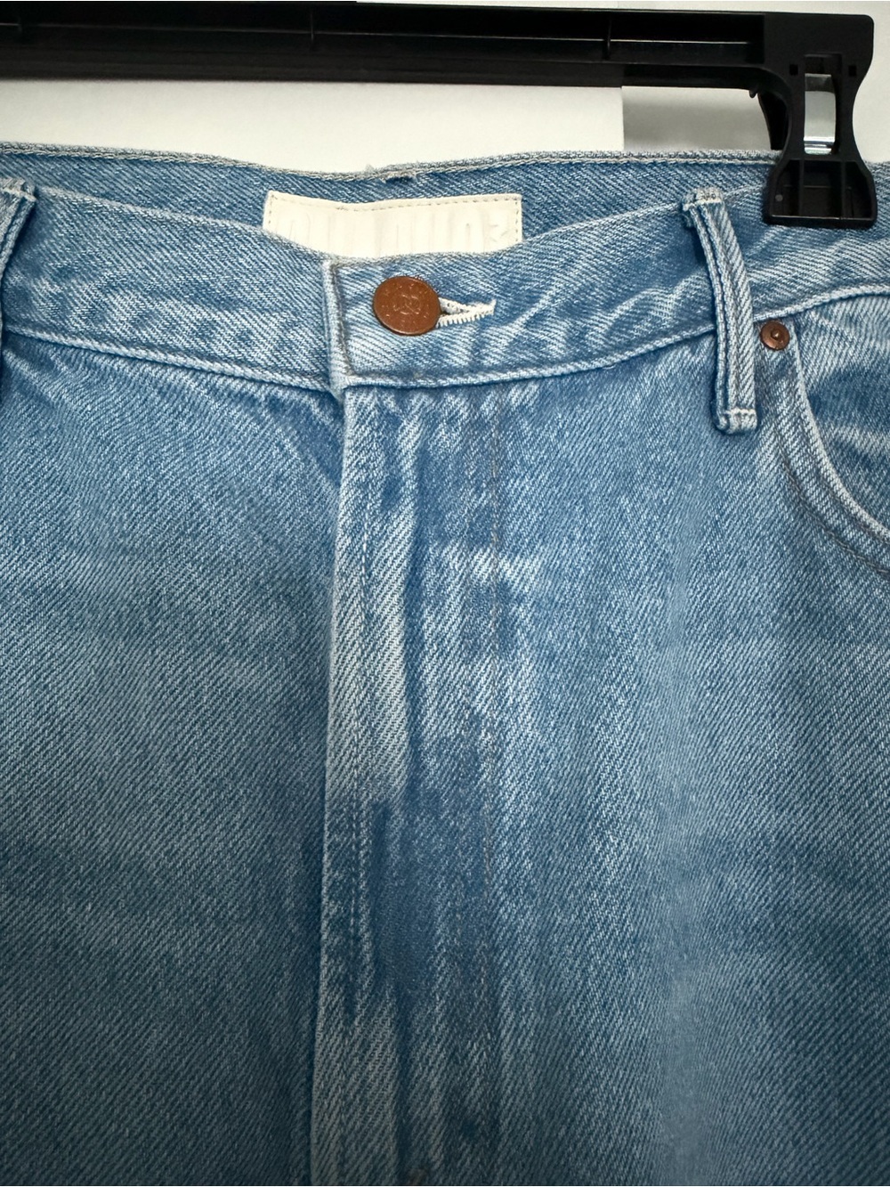 NWT MOTHER SNACKS! Lemon Twist Sneak Jeans Munchies Size 34 Wide Leg - Picture 5 of 12